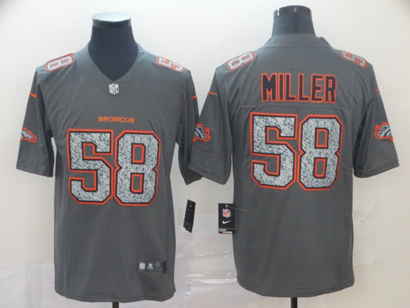 Men's Denver Broncos Von Miller #58 Gray Jersey